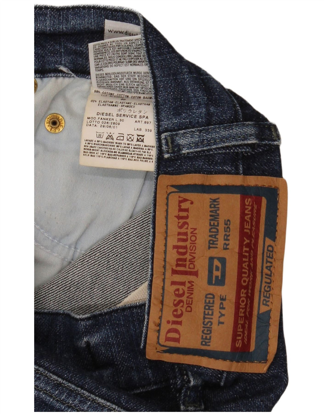 Diesel feminino bootcut jeans W27 L30 azul algodão