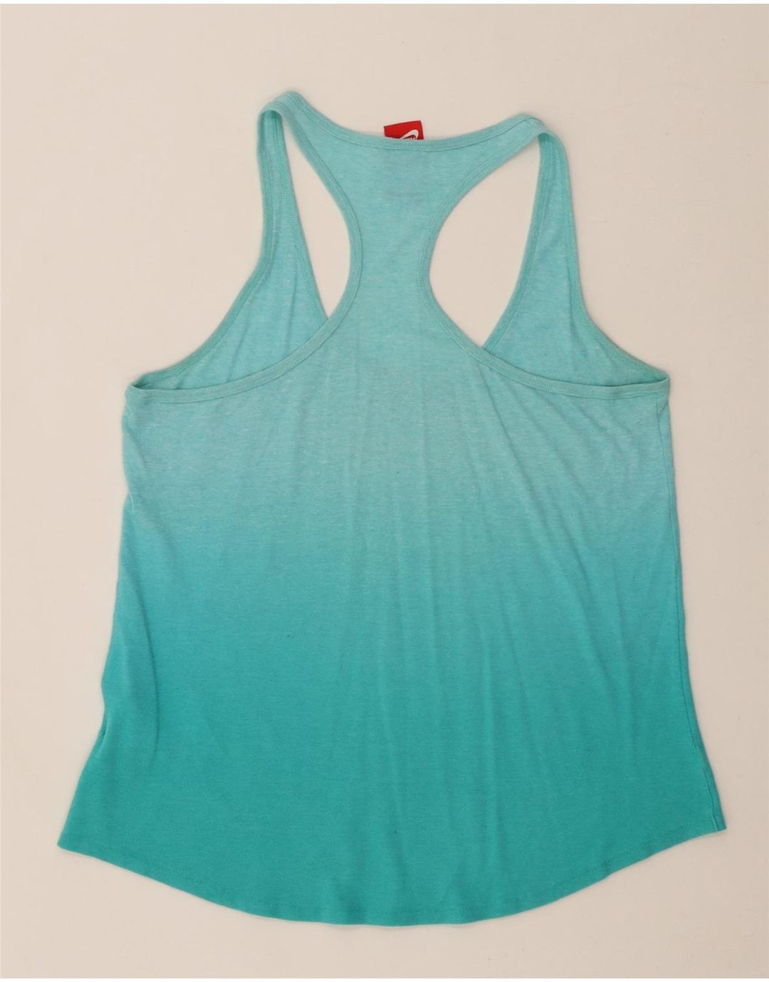 Nike Womens Vest Top UK 14 Grande Turquesa Colourblock Algodão