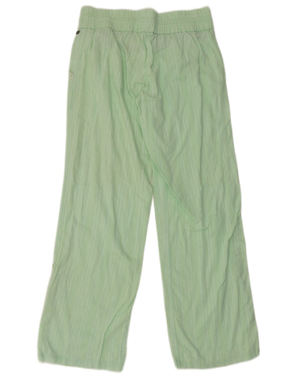 Calça feminina casual reta O'Neill EUA 10 grande W30 L31 listrada verde