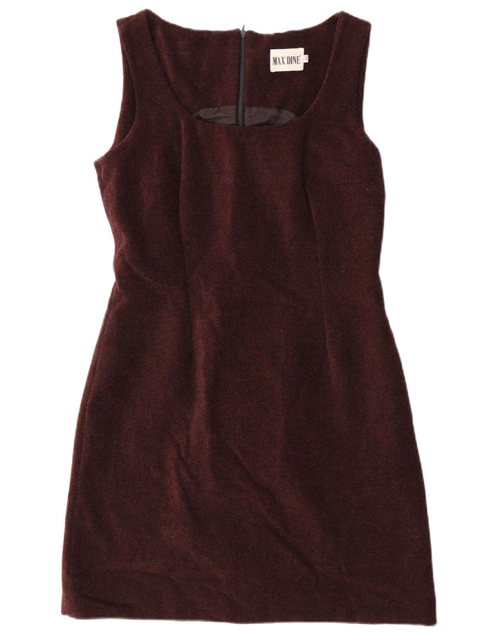 Max Dine Vestido feminino sem mangas com bainha IT 44 Acrílico marrom médio