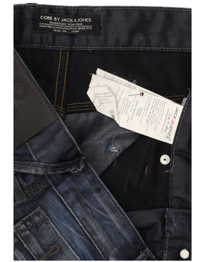 Jeans retos masculinos Jack & Jones W34 L30 algodão azul
