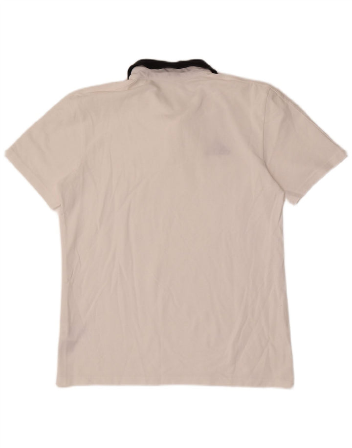Camisa polo masculina Adidas grande algodão branco