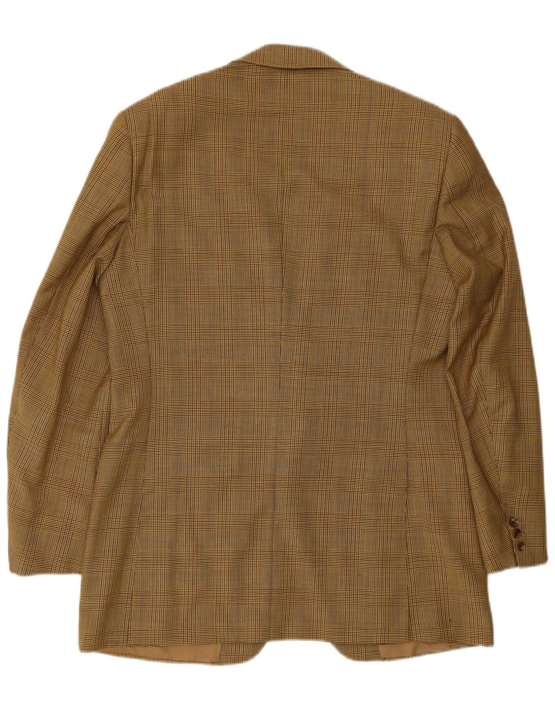 Jaqueta blazer masculina de 2 botões Gieves & Hawkes Reino Unido 42 XL marrom houndstooth lã