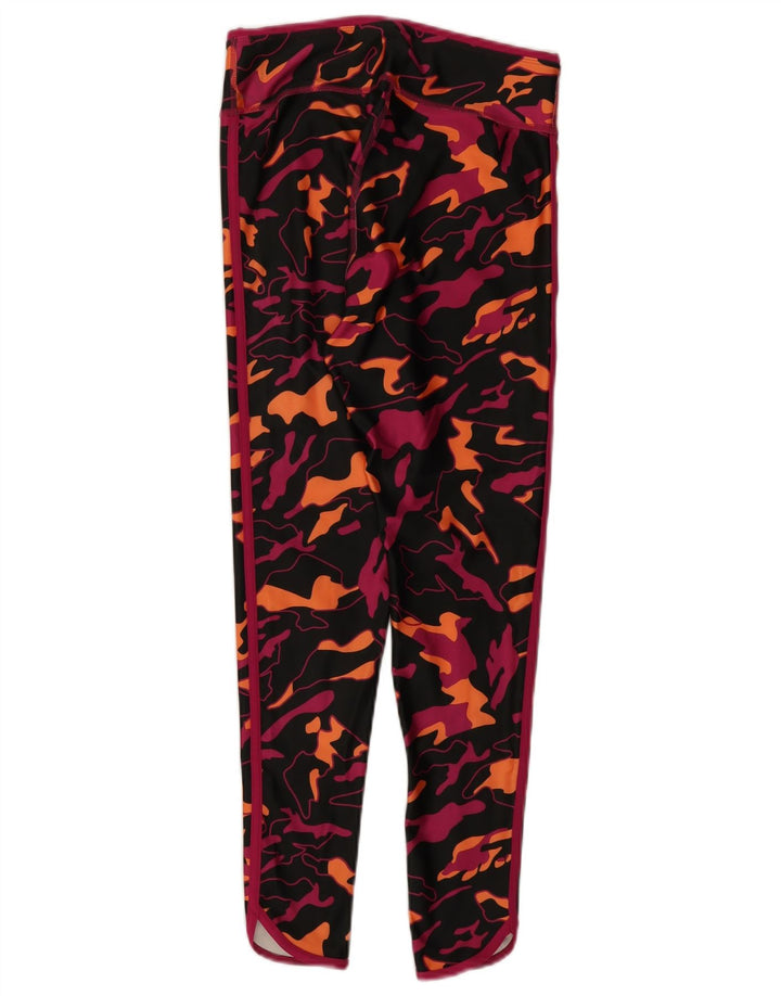 Leggings femininas Puma UK 8 pequenas pretas camufladas poliéster