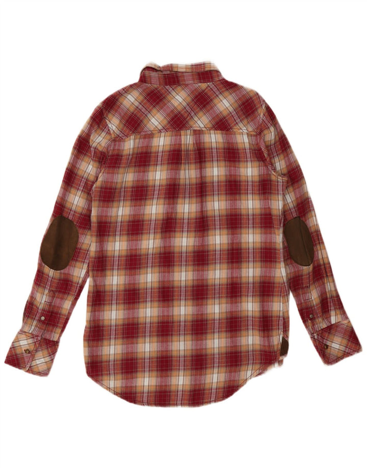 Pulôver feminino de flanela Tommy Hilfiger Reino Unido 16 grande algodão xadrez vermelho
