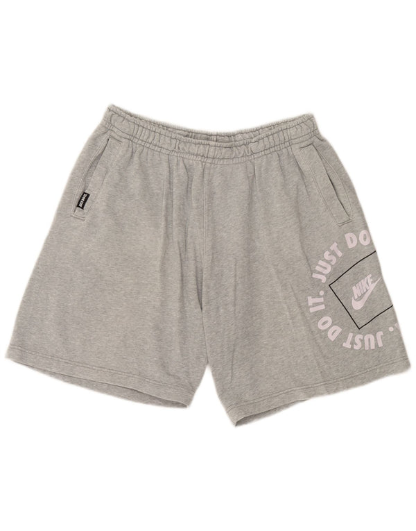 Shorts esportivos gráficos masculinos Nike grandes algodão manchado cinza