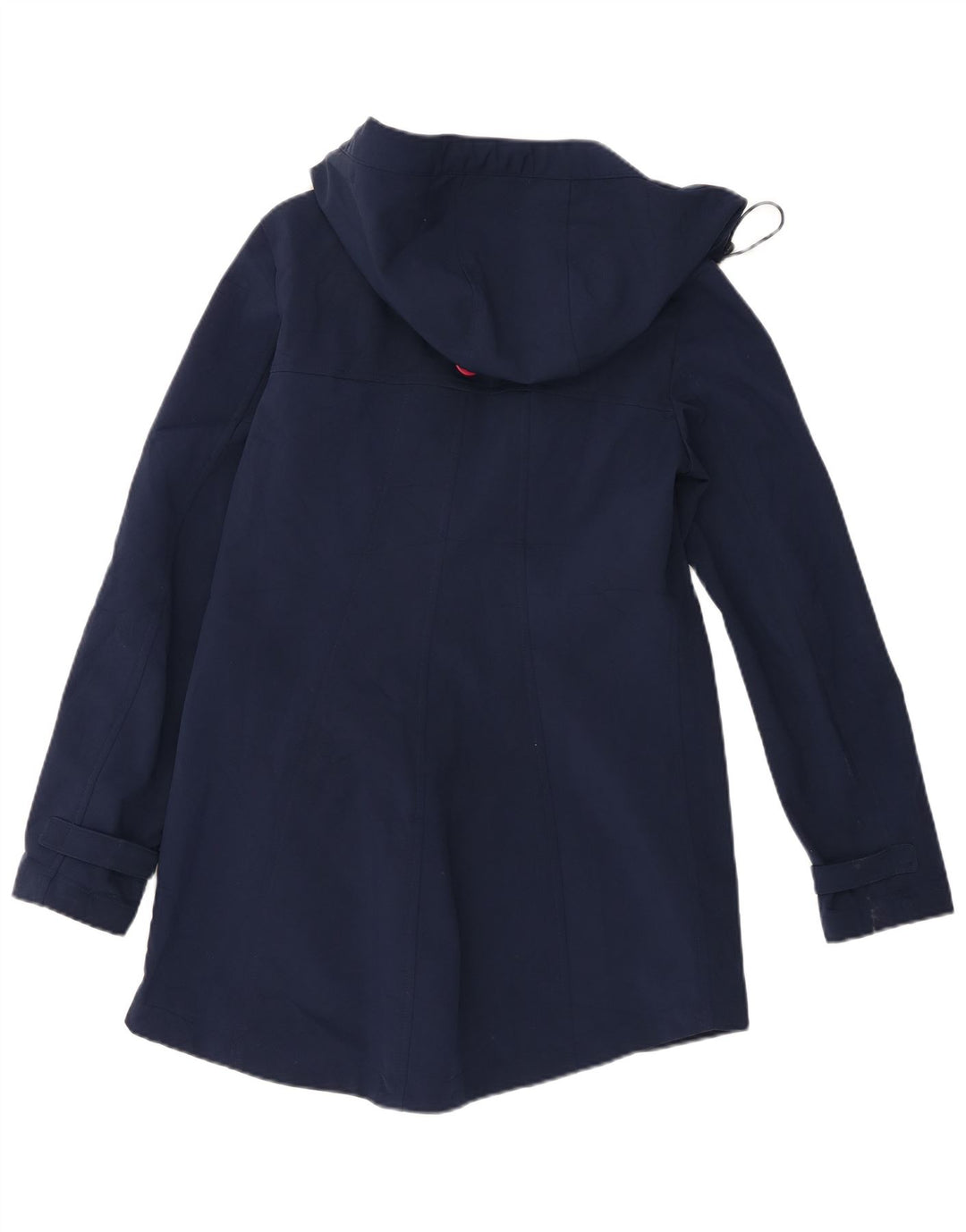 Jaqueta de chuva feminina com capuz Nautica UK 14 grande poliéster azul marinho