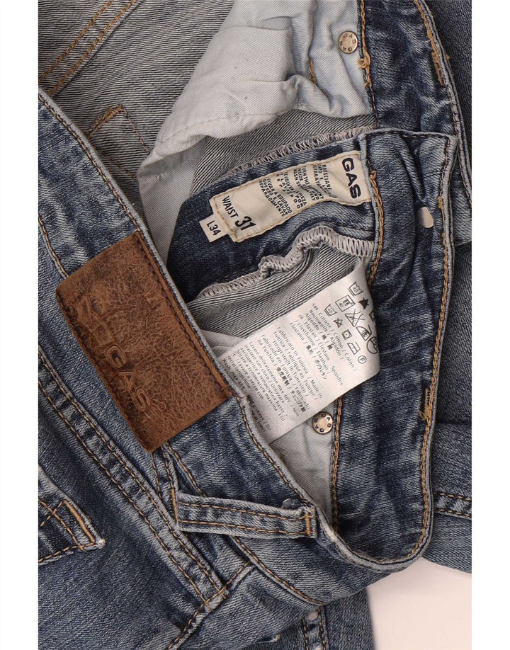 Gas Mens Slim Jeans W31 L29 Azul Algodão