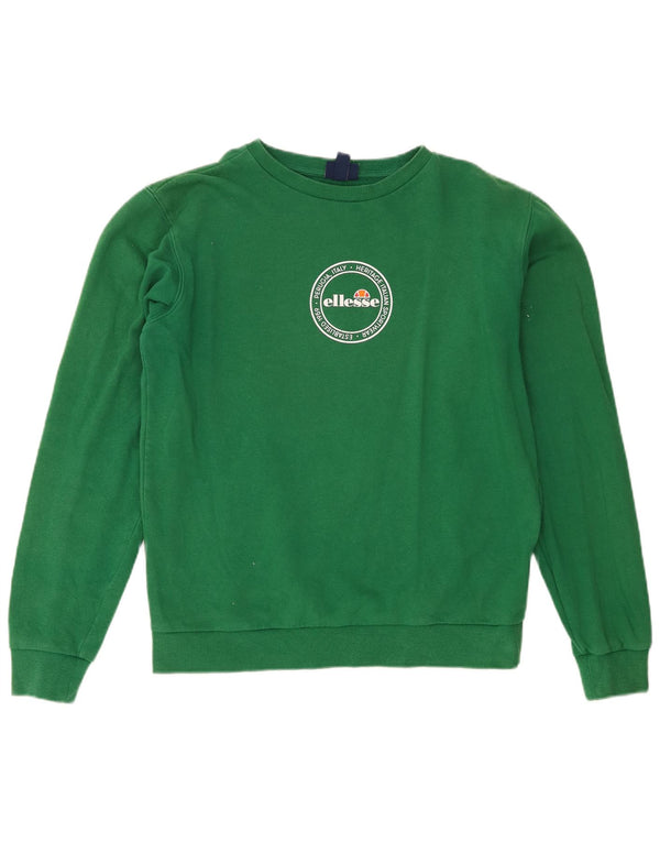 Ellesse moletom feminino grande com estampa gráfica UK 8 pequeno verde