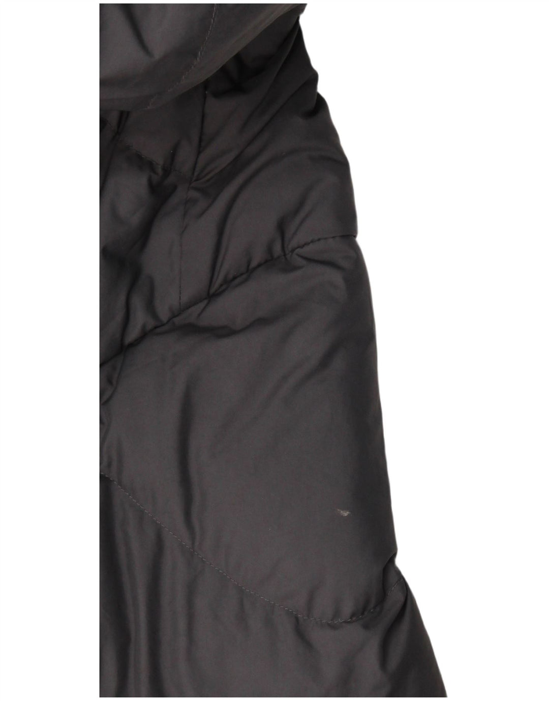 Jaqueta feminina acolchoada com capuz padrão Jack Wolfskin Reino Unido 16 grande cinza