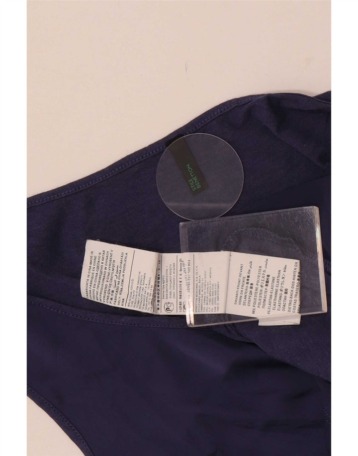Colete feminino Benetton UK 12 poliéster roxo médio