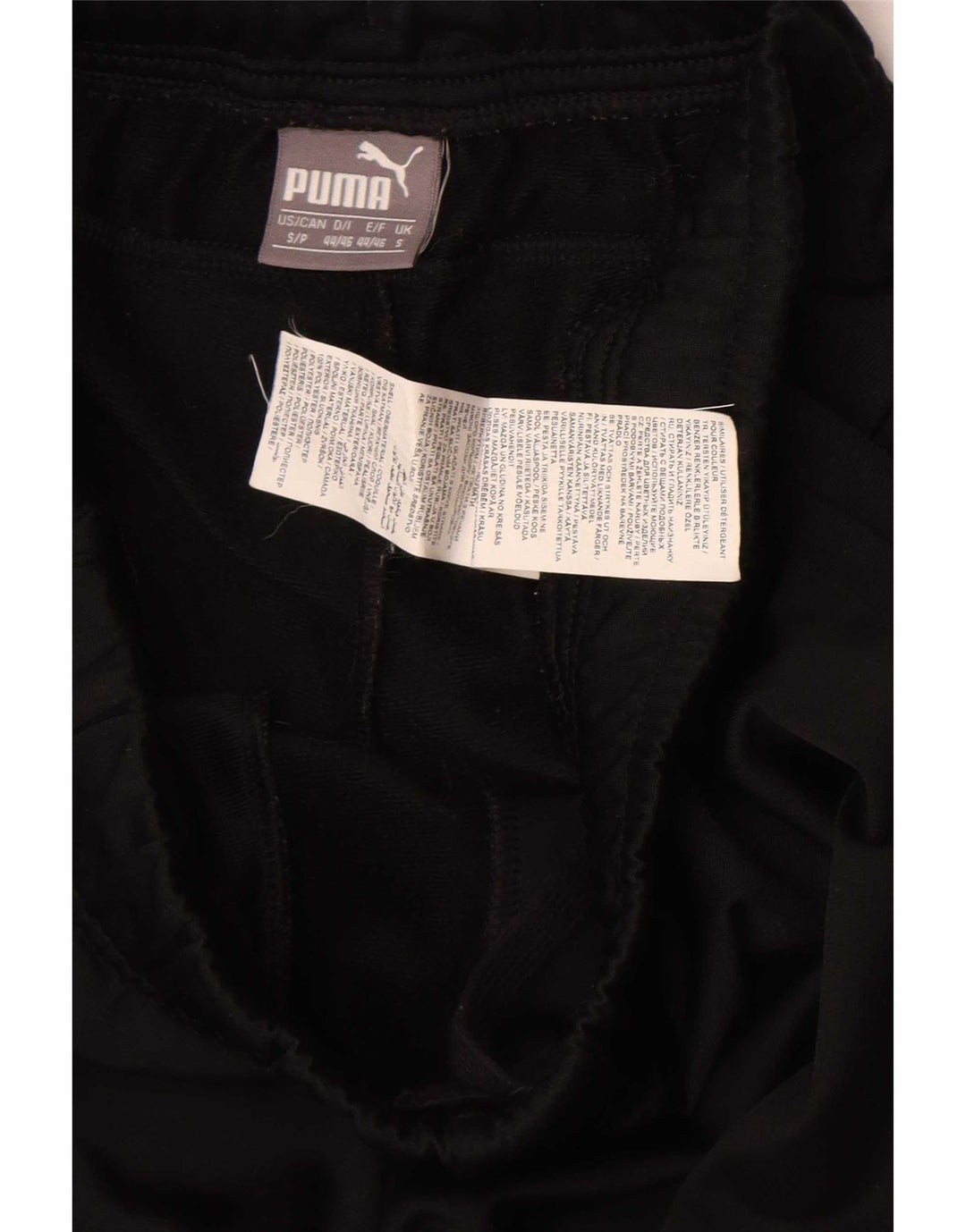 Calça de treino masculina Puma Joggers pequeno poliéster preto