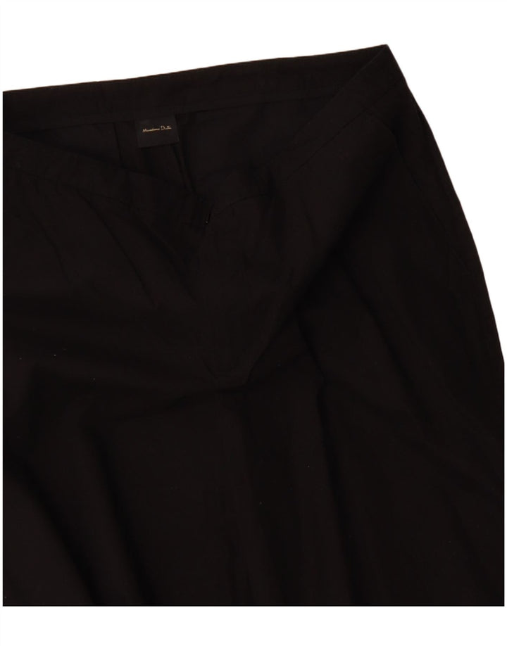 Calça Chino feminina MASSIMO DUTTI com perna larga EU 40 Médio W30 L29 Preto