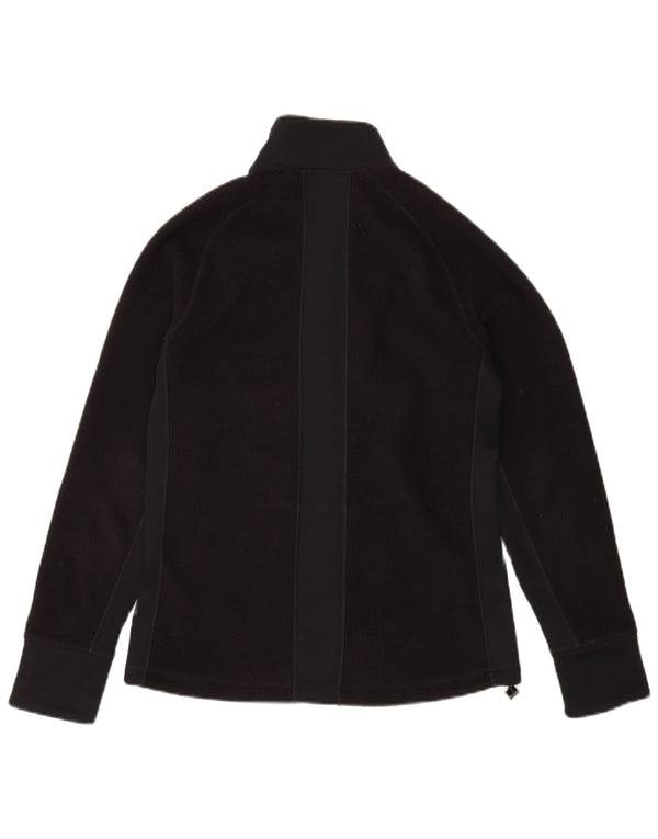 Casaco de lã feminino ASICS UK 10 pequeno poliéster preto