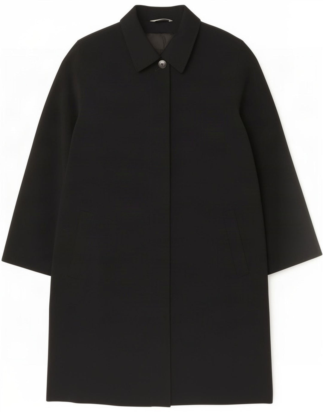 Sobretudo feminino Marks & Spencer de ajuste padrão Reino Unido 16 grande poliéster preto