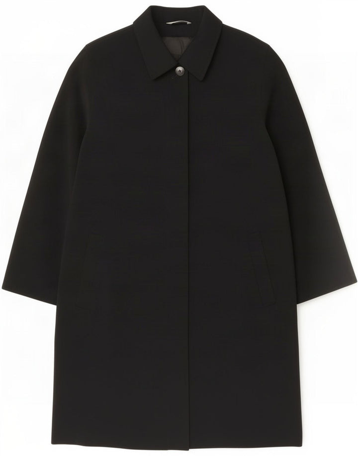 Sobretudo feminino Marks & Spencer de ajuste padrão Reino Unido 16 grande poliéster preto