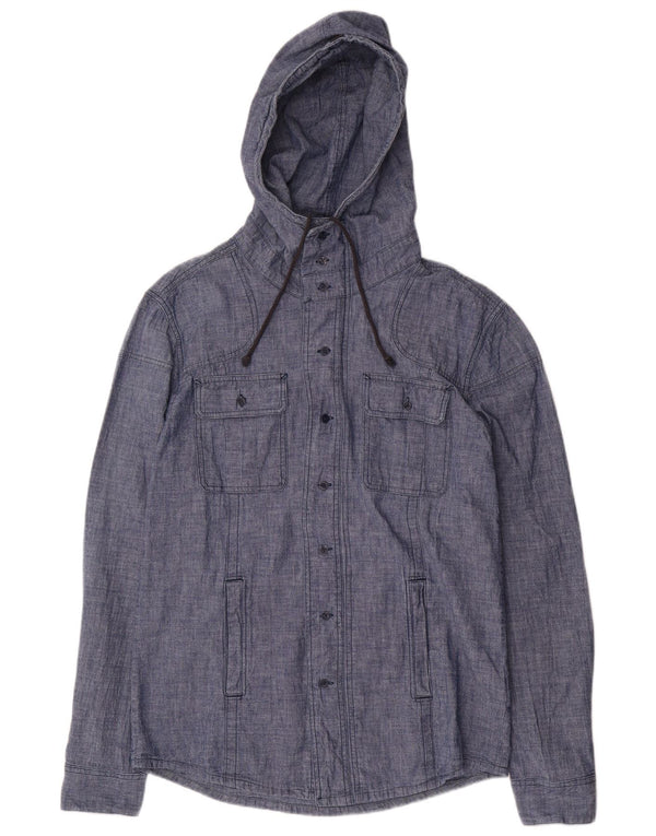 Camisa masculina com capuz Calvin Klein Jeans XL azul algodão