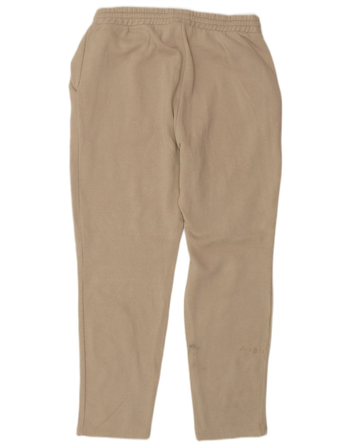 Calça de treino feminina Zara UK 8 pequeno algodão bege