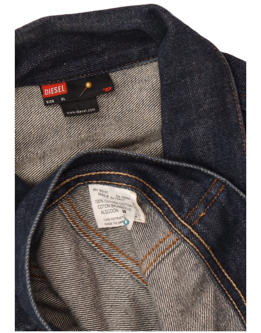 Jaqueta jeans masculina diesel UK 42 XL algodão azul