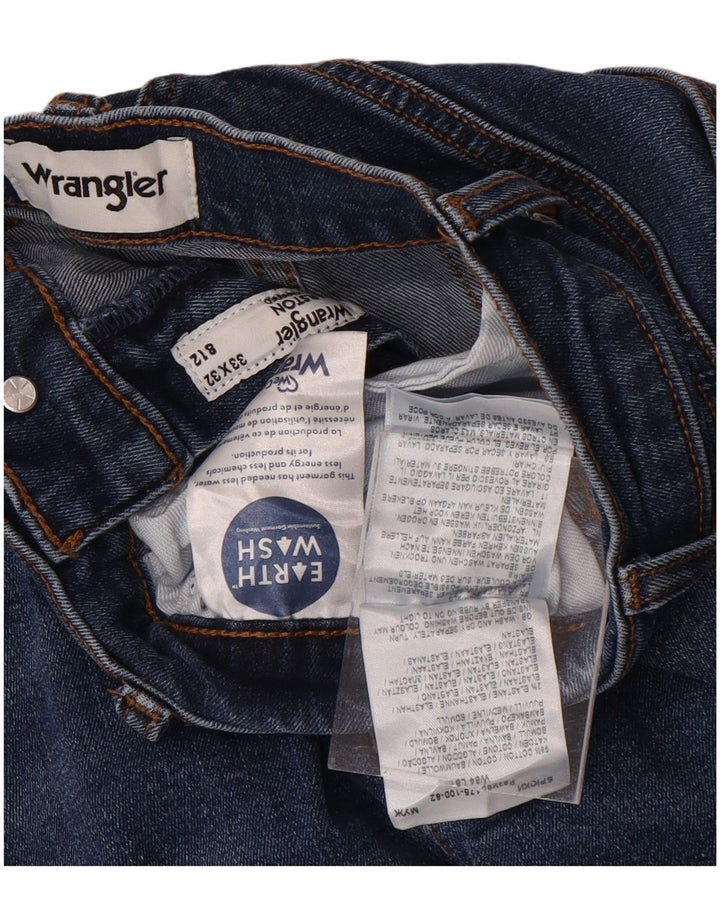 Wrangler Mens Larston Slim Jeans W33 L32 Azul Algodão