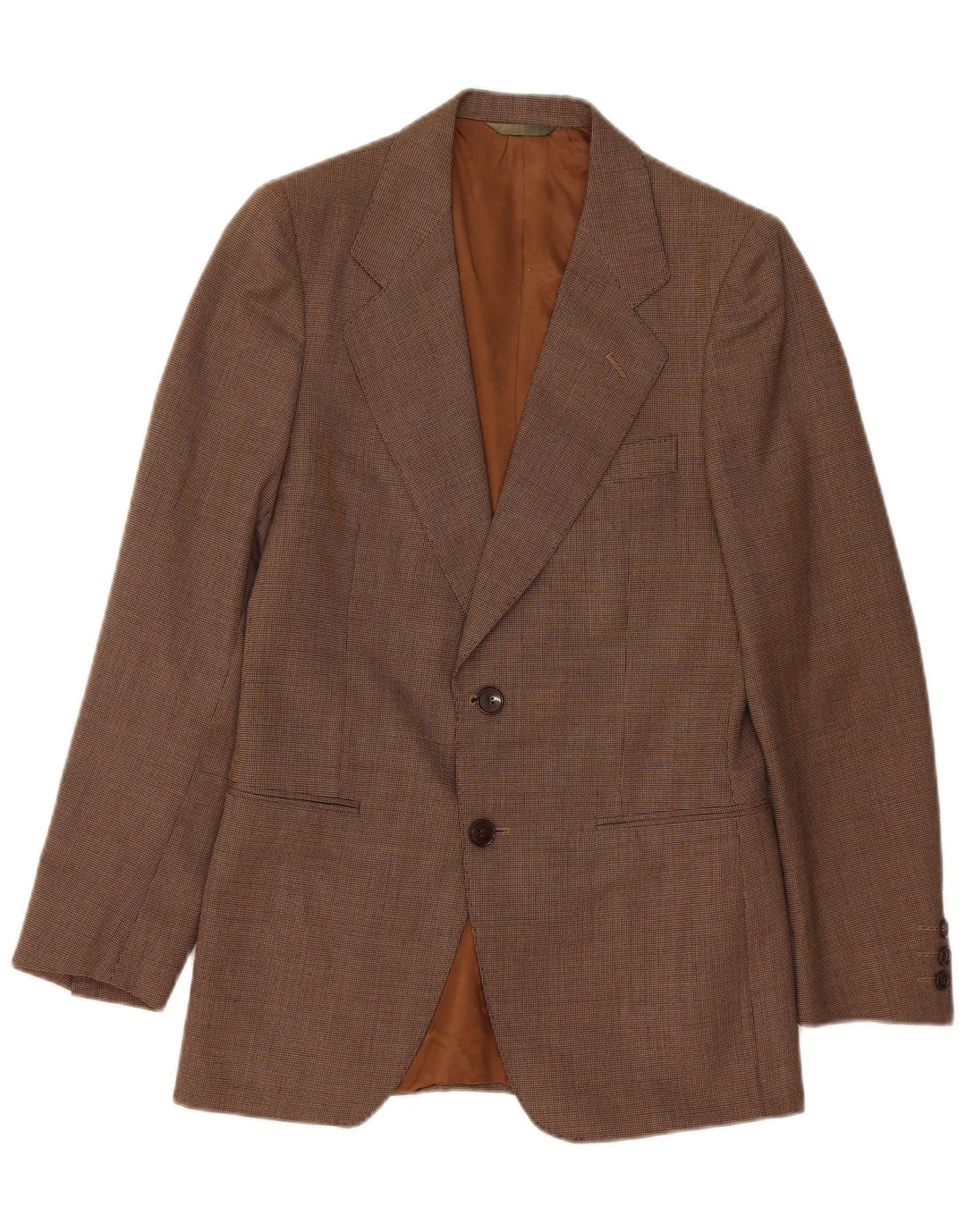 Jaqueta blazer masculina vintage com 2 botões IT 48 poliéster marrom médio