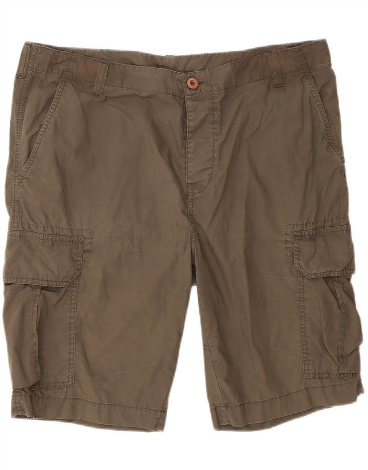 Shorts cargo masculino Kappa IT 50 grande W36 algodão cáqui