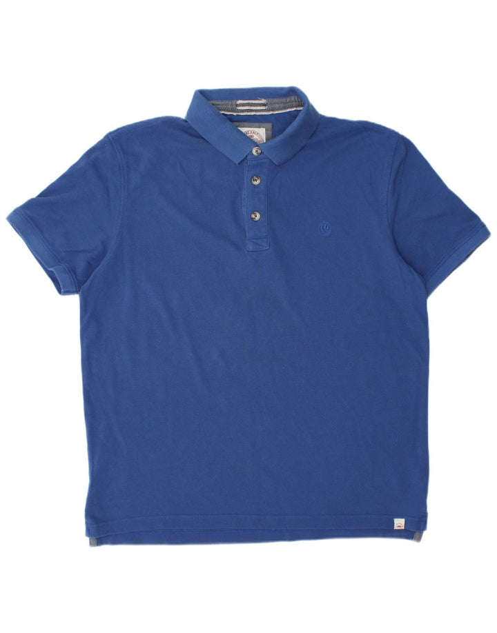 Camisa polo masculina Fat Face XL algodão azul