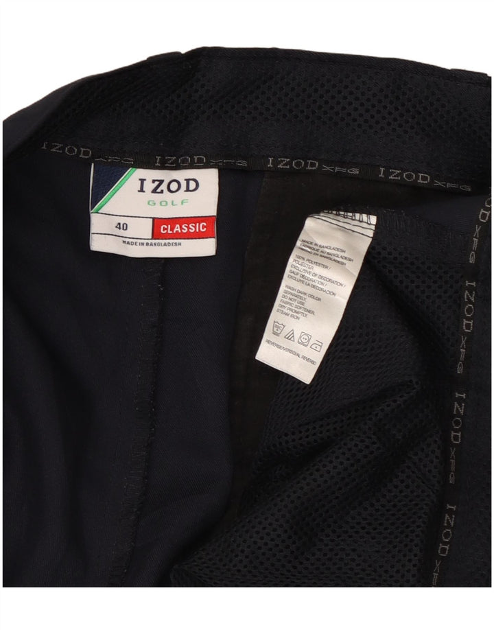 Izod Masculino Classic Cargo Shorts W40 XL Poliéster Azul Marinho