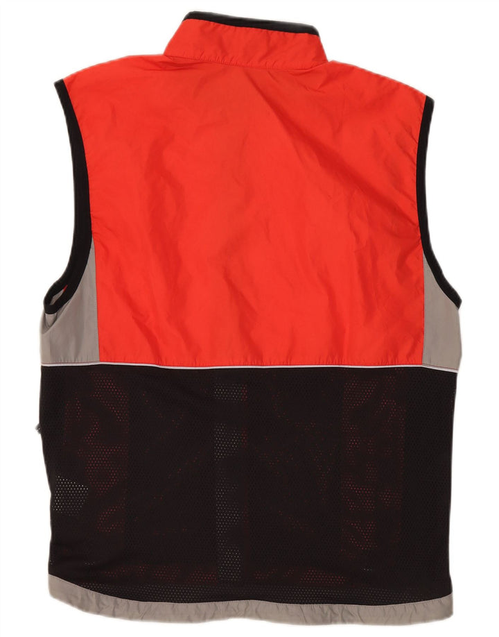 NIKE Jaqueta masculina sem mangas com top de treino laranja médio bloco colorido