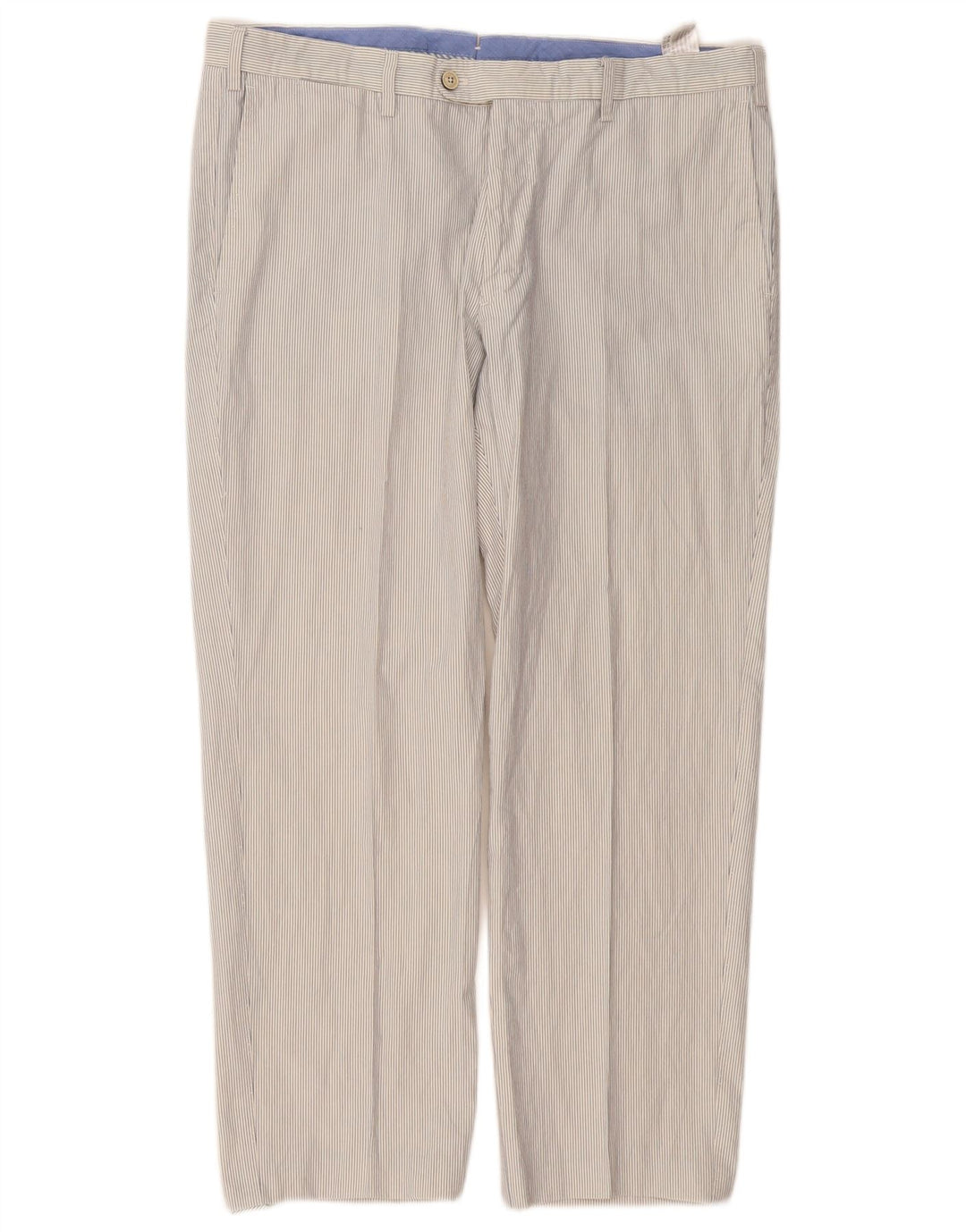 Calça masculina reta MASSIMO DUTTI UE 46 XL W36 L27 listrada branca