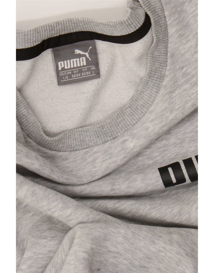 Puma moletom masculino jumper grande cinza