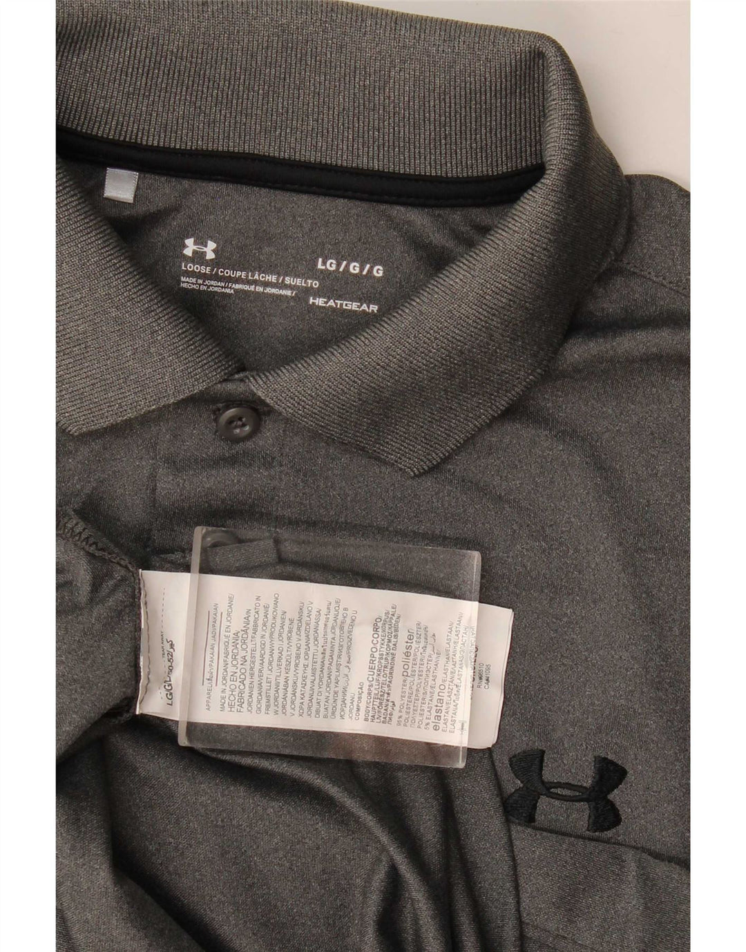 Camisa polo masculina Under Armour Heat Gear grande poliéster cinza