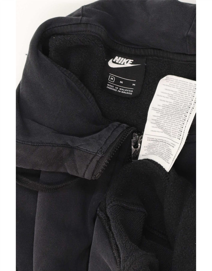 Suéter Nike masculino com capuz e zíper médio preto algodão