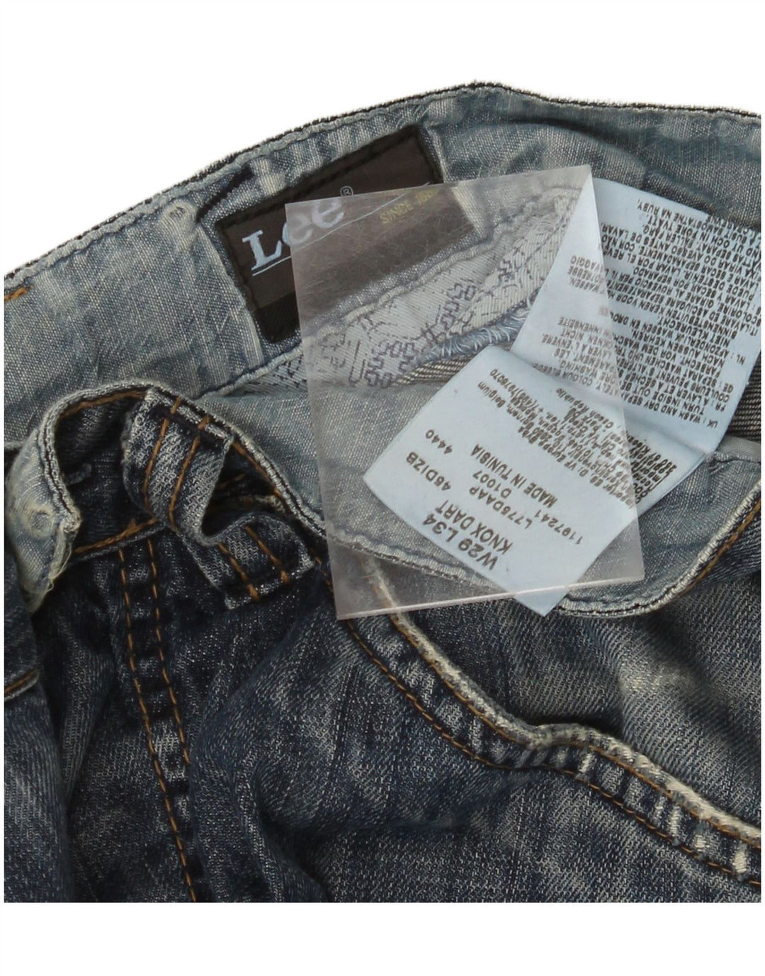 Calça jeans feminina LEE Knox Dart Straight W29 L29 azul algodão