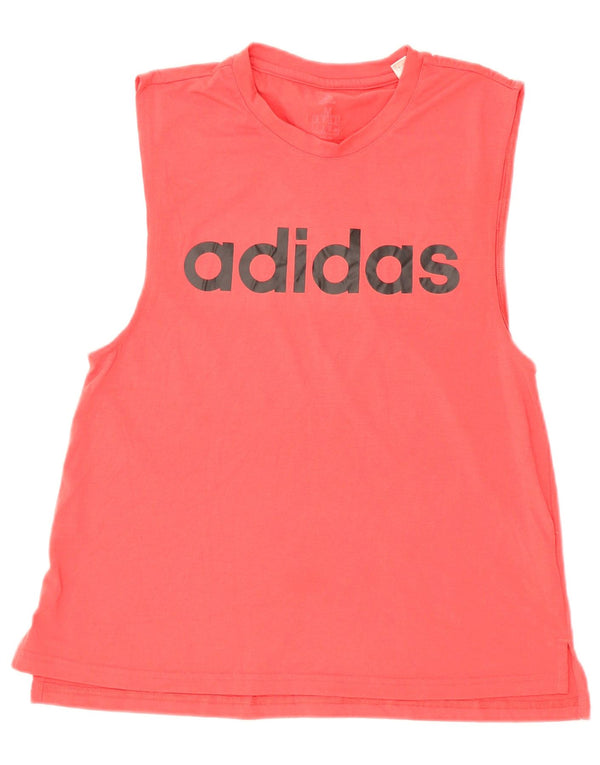 Adidas Womens Graphic Vest Top UK 12 Médio Rosa Poliéster