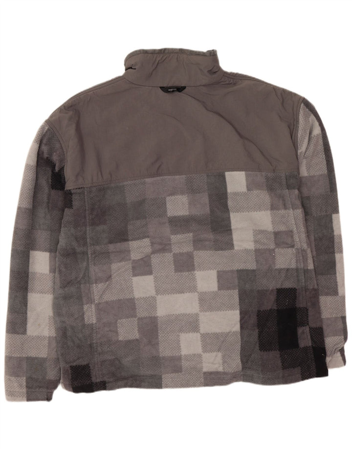 Jaqueta masculina de lã COLUMBIA UK 44 2XL poliéster geométrico cinza