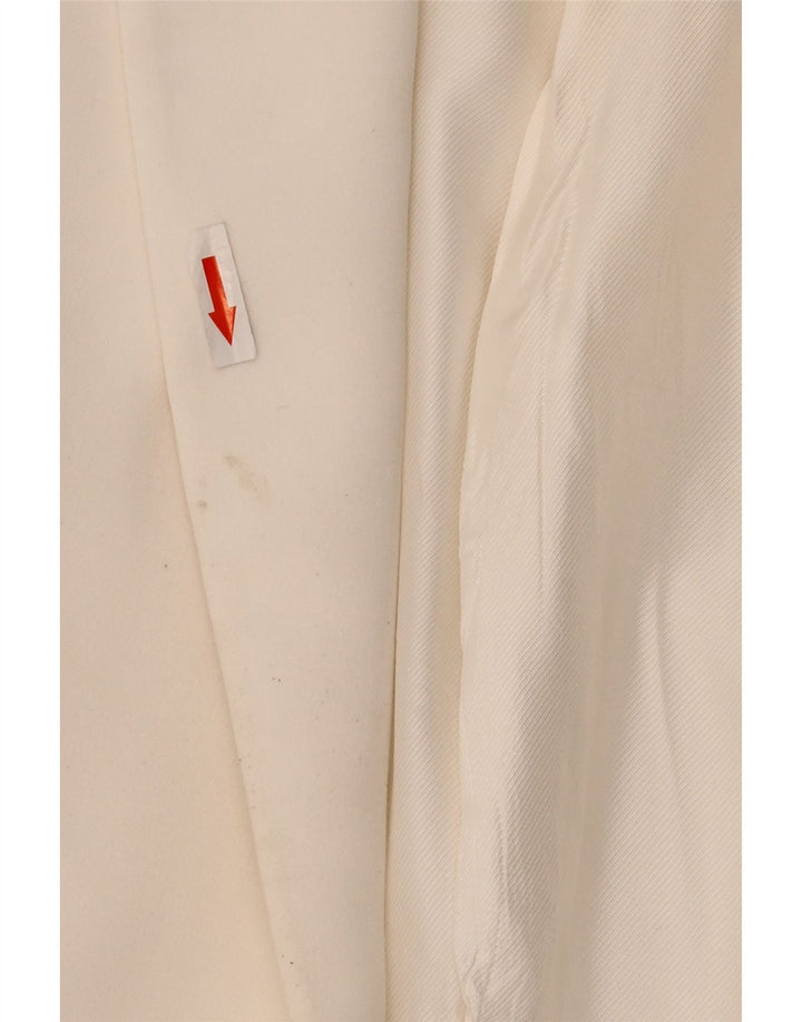 Jaqueta blazer aberta manga 3/4 feminina Zara Reino Unido 18 XL branco