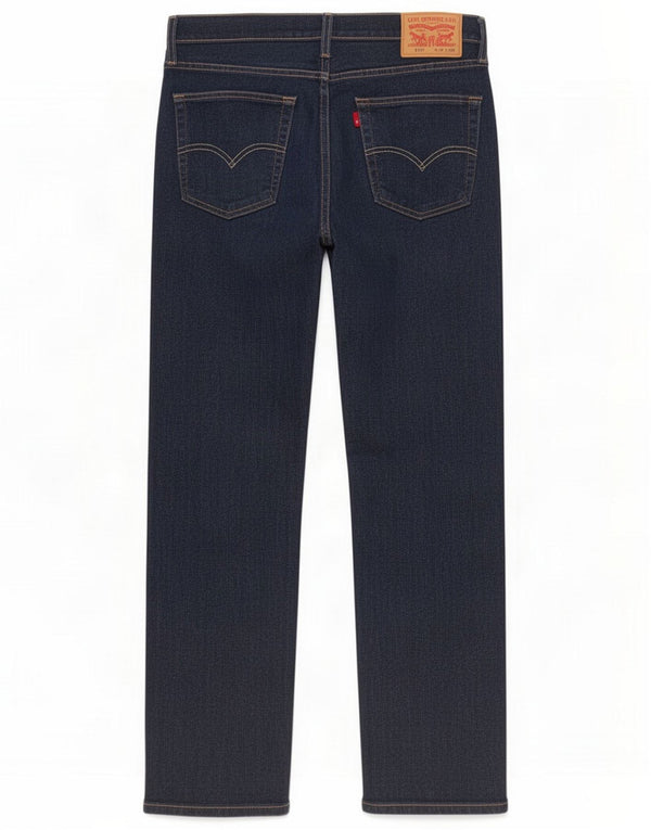 Levi's Mens 513 Slim Straight Jeans W31 L30 Azul Marinho Algodão