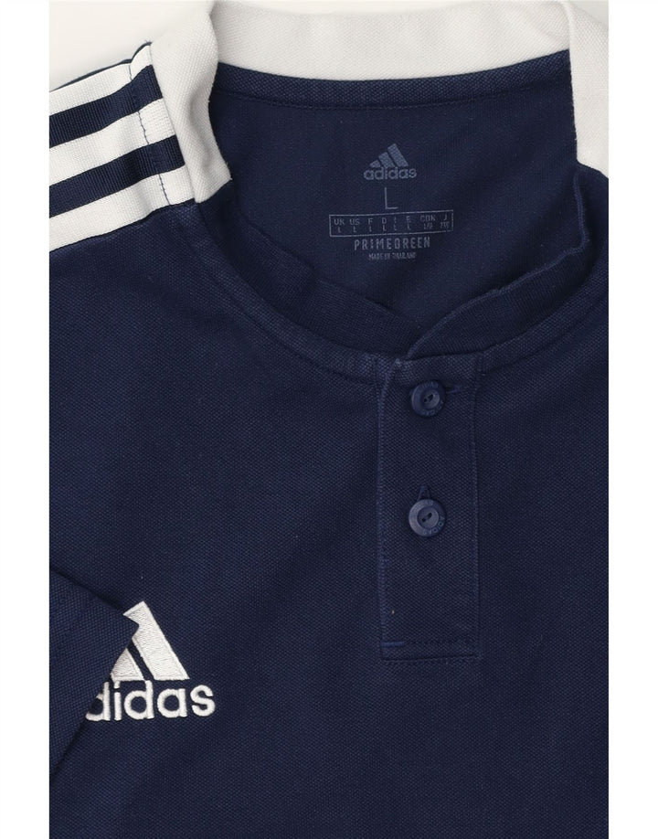 Camiseta Adidas Aeroready masculina grande azul marinho