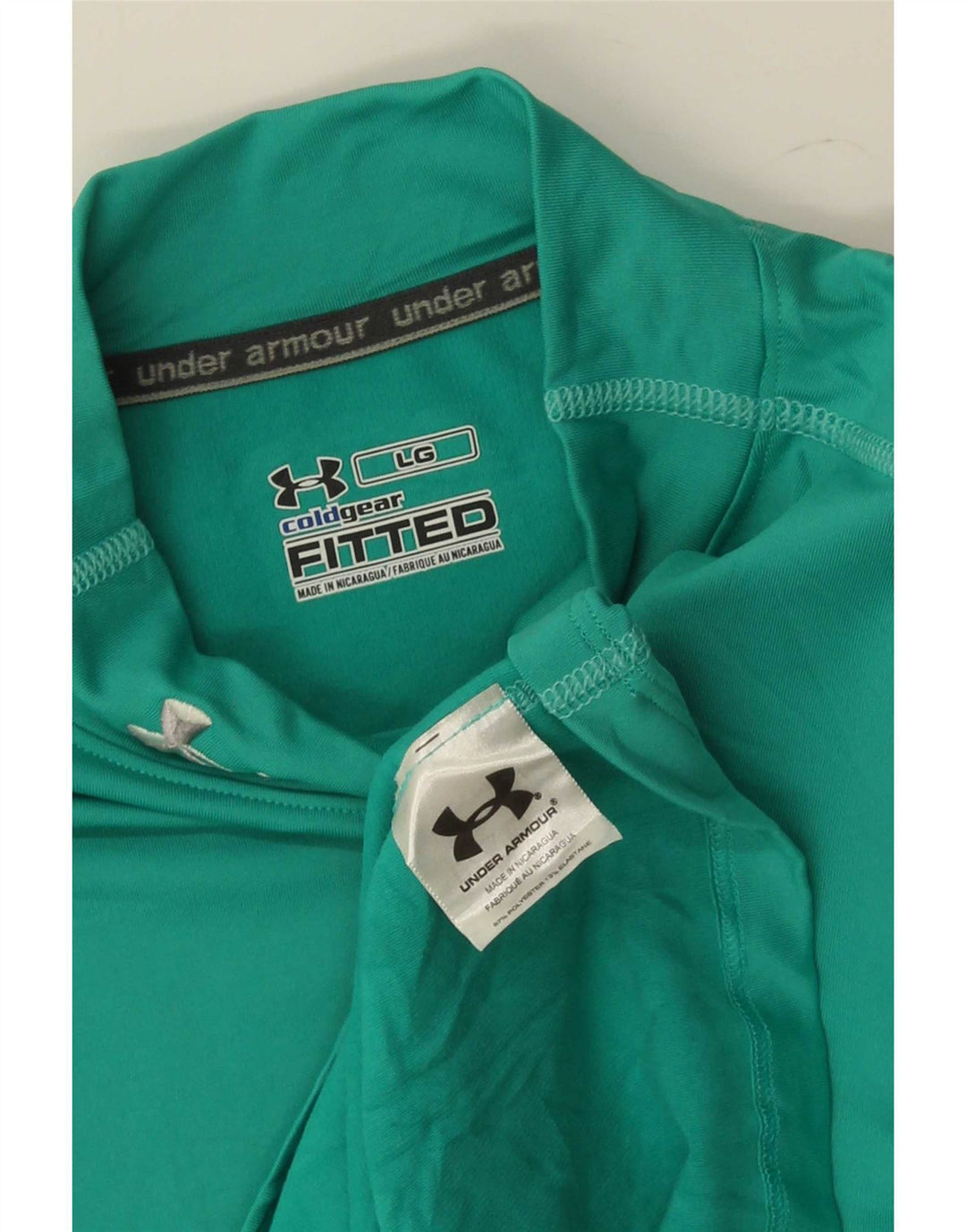 Under Armour Mens Heat Gear Top Manga Longa Grande Poliéster Verde