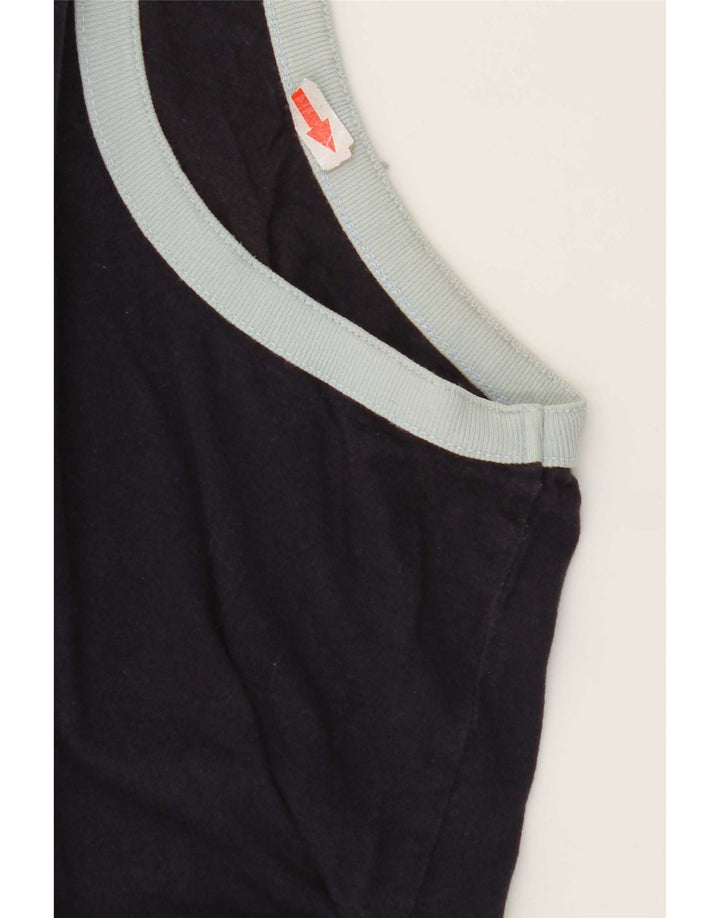 Puma Womens Graphic Vest Top UK 12 Médio Azul Marinho