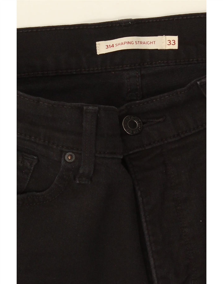 Calça jeans feminina LEVI'S 314 Shaping Straight W33 L30 preta