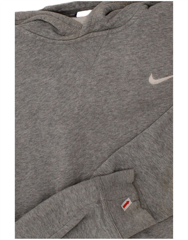 NIKE Meninos moletom com capuz 12-13 anos grande cinza algodão