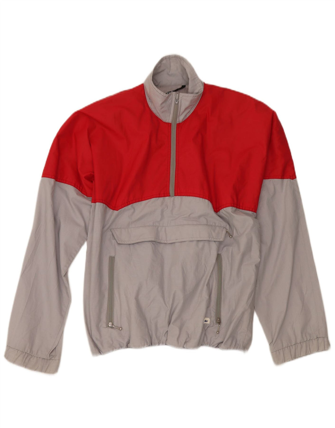 Pulôver masculino K-Way, jaqueta superior de agasalho, poliéster colorblock vermelho médio