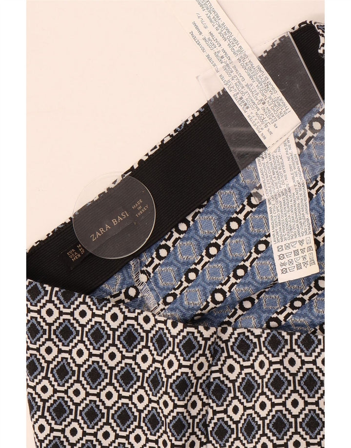 Calça casual feminina ZARA média W28 L28 multicolorida geométrica