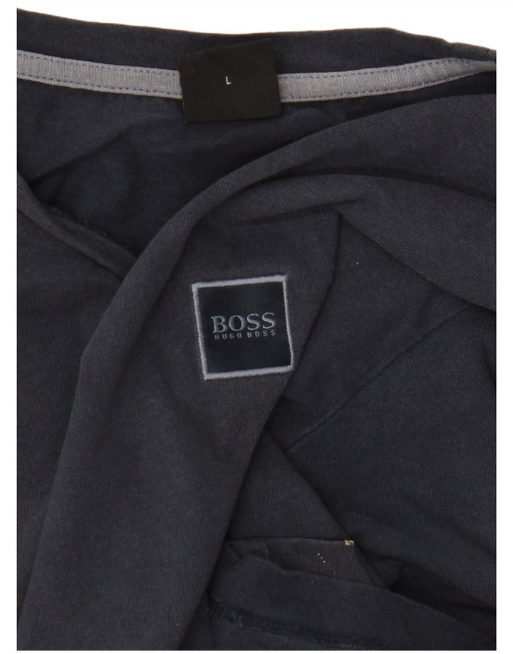 Camiseta masculina Hugo Boss grande azul marinho