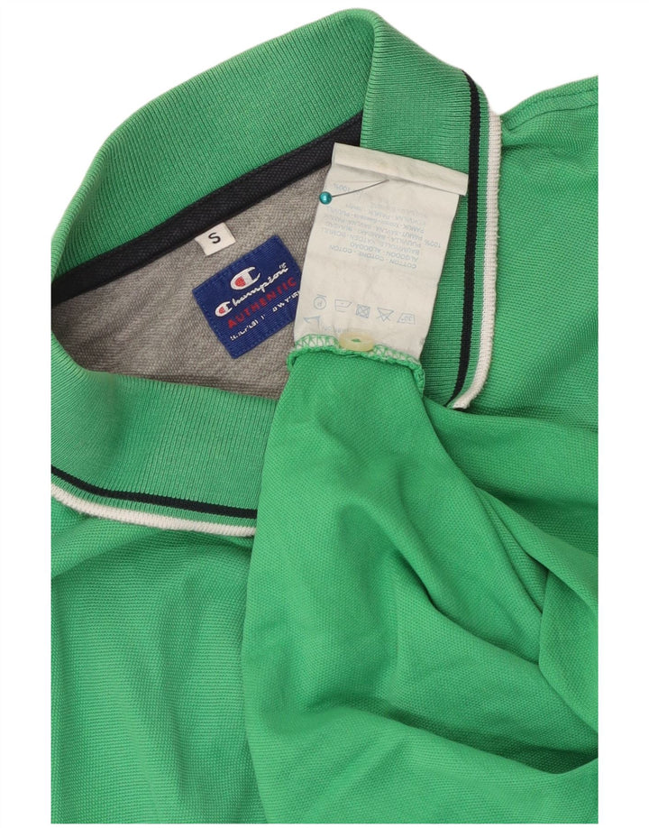 Camisa polo masculina Champion pequena verde algodão
