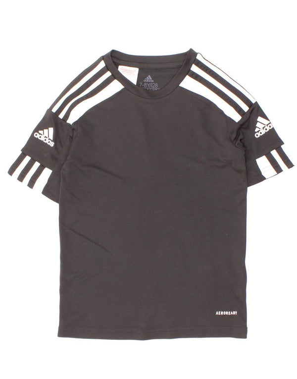 Camiseta Adidas Boys Aeroready Top 7-8 Anos Preto Colorblock Poliéster