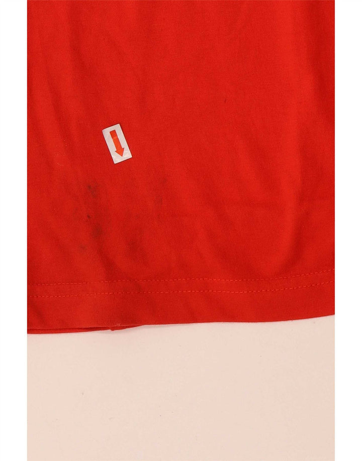 Puma Mens Graphic T-Shirt Top Médio Algodão Vermelho