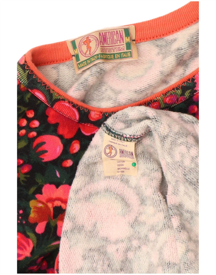 Suéter feminino American System UK 14 médio floral multicolorido